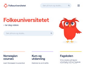 'folkeuniversitetet.no' screenshot