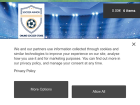 'soccerarmor.com' screenshot