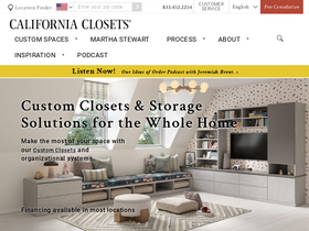 'californiaclosets.com' screenshot