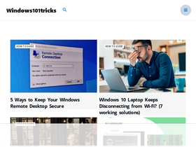 'windows101tricks.com' screenshot