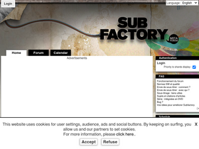 'subfactory.fr' screenshot