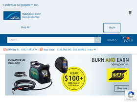 'lindedirect.com' screenshot