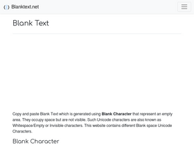 'blanktext.net' screenshot