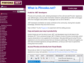 'pinvoke.net' screenshot