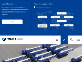 'tadano.com' screenshot