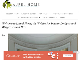 'laurelberninteriors.com' screenshot