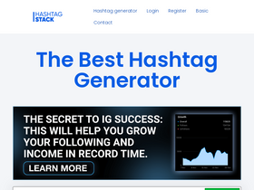 'hashtagstack.com' screenshot