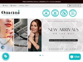 Omani Handmade Israeli Jewelry website screenshot