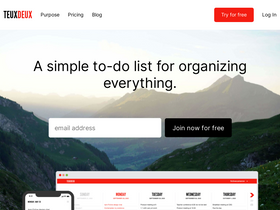 'teuxdeux.com' screenshot