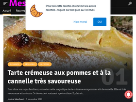 'mesrecettes.info' screenshot
