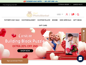 'getphotoblanket.com' screenshot