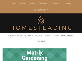'homesteading.com' screenshot