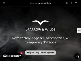sparrowandwilde.com homepage screenshot