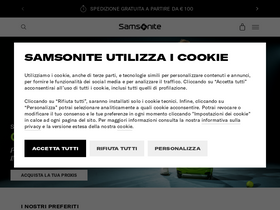 'samsonite.it' screenshot