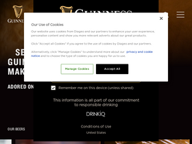 'guinness.com' screenshot