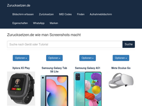 'zurucksetzen.de' screenshot