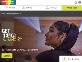 'centennialcollege.ca' screenshot