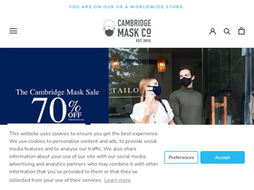 'cambridgemask.com' screenshot