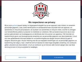 'psvfans.nl' screenshot