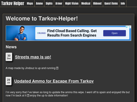 'tarkov-helper.com' screenshot