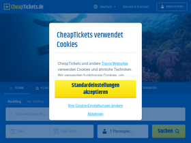 'cheaptickets.de' screenshot
