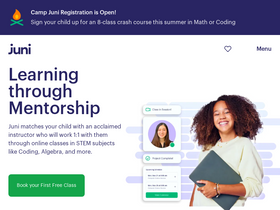 'junilearning.com' screenshot