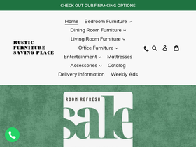rusticfurnituresavingplace.com homepage screenshot