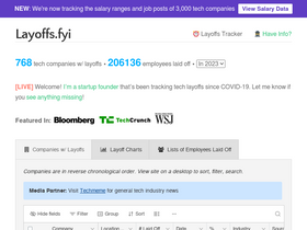 'layoffs.fyi' screenshot