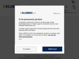 'klubben.no' screenshot