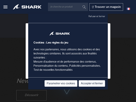 'shark-helmets.com' screenshot
