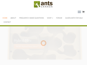 'antscanada.com' screenshot