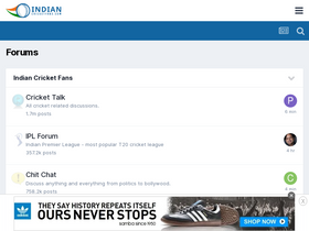 'indiancricketfans.com' screenshot