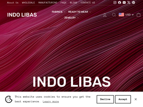 Indolibas homepage screenshot