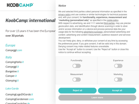 'koobcamp.com' screenshot