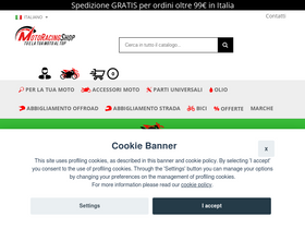 'motoracingshop.com' screenshot