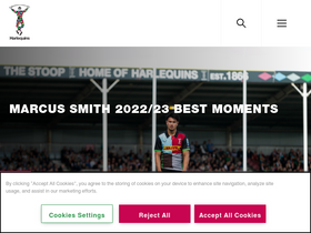 'quins.co.uk' screenshot