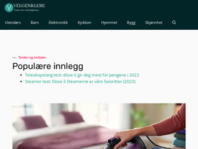 'velgenklere.no' screenshot