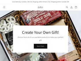 giftii.ca homepage screenshot