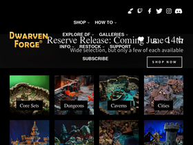 'dwarvenforge.com' screenshot