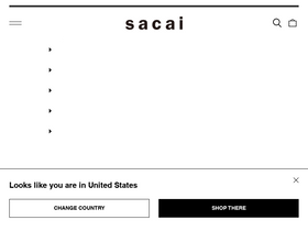 'sacai.jp' screenshot