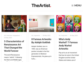 'theartist.me' screenshot