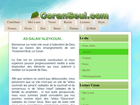 'coran-seul.com' screenshot