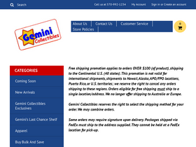 'geminicollectibles.net' screenshot