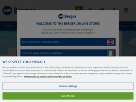 'berger-camping.it' screenshot