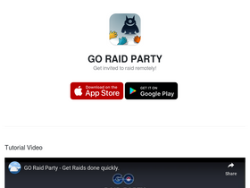 'goraidparty.com' screenshot