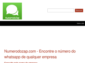 'numerodozap.com' screenshot
