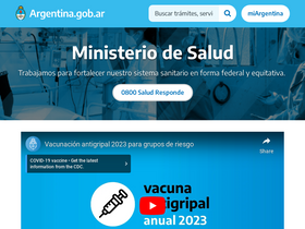 'salud.gob.ar' screenshot