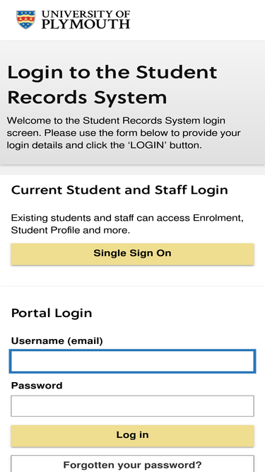 srsstudentportal.plymouth.ac.uk