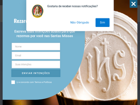 'salvaimerainha.org.br' screenshot