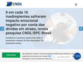 'cndl.org.br' screenshot